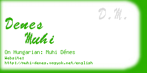 denes muhi business card