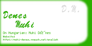 denes muhi business card